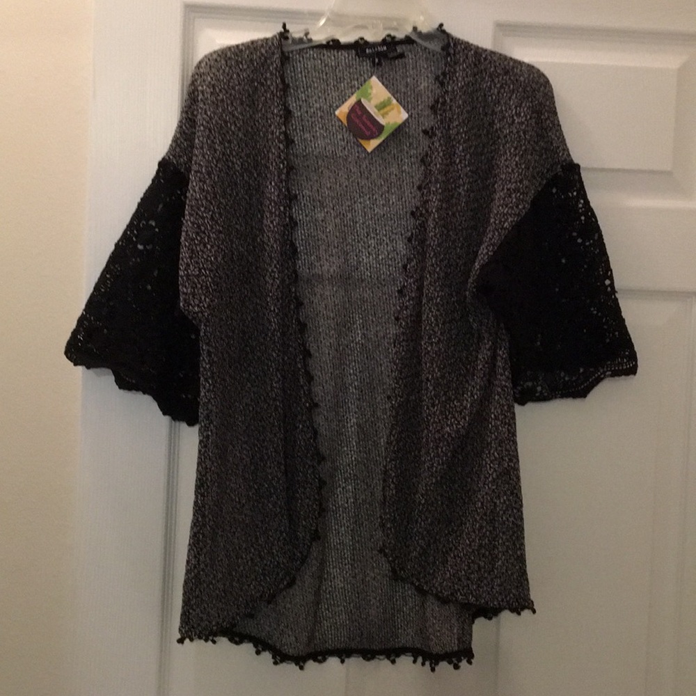 Black Eyelet Cardigan